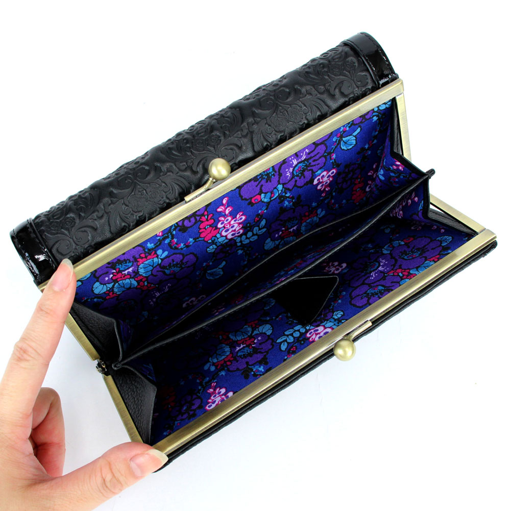 ANNASUI アナスイ がま口長財布 セルパン 牛革 316110