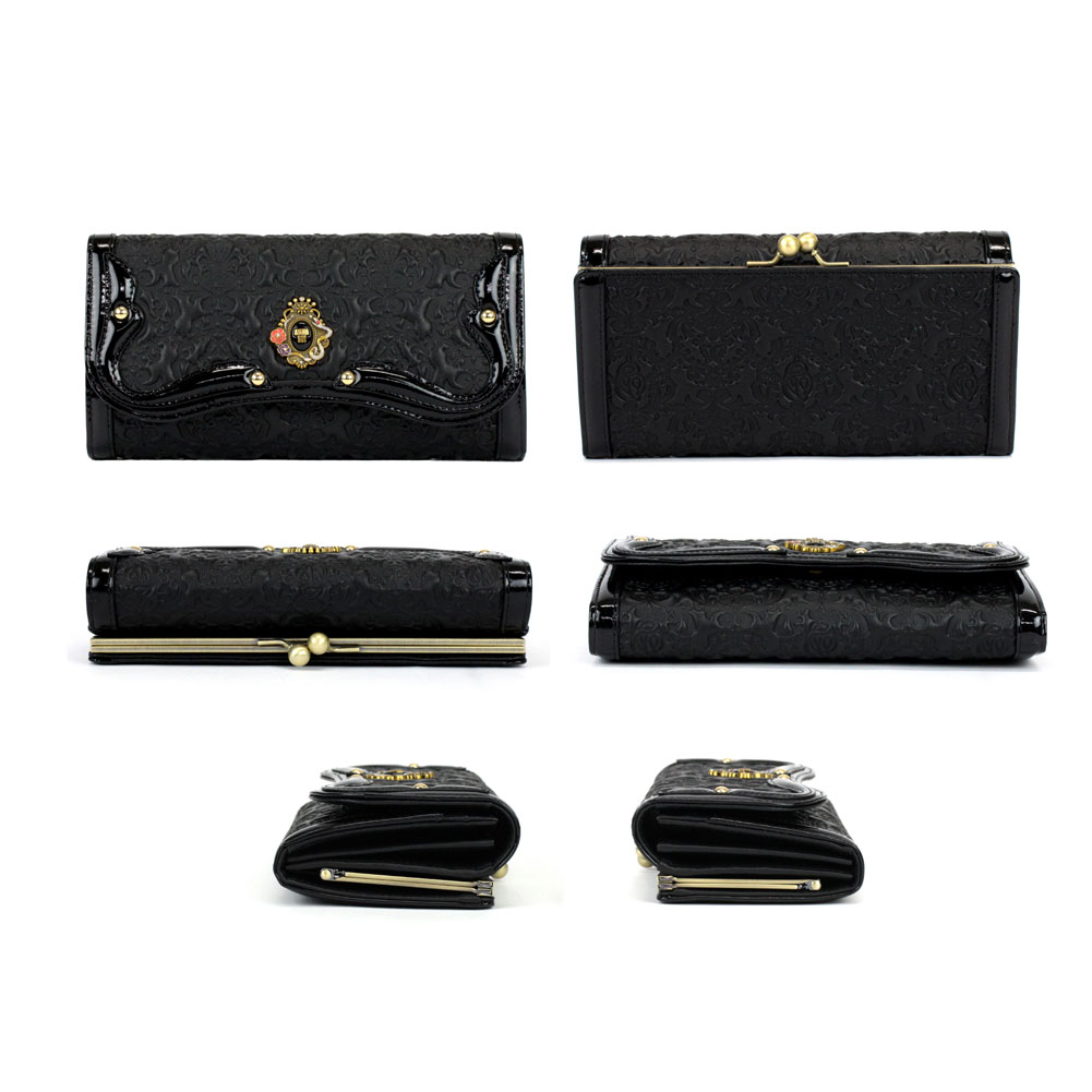 ANNASUI アナスイ がま口長財布 セルパン 牛革 316110