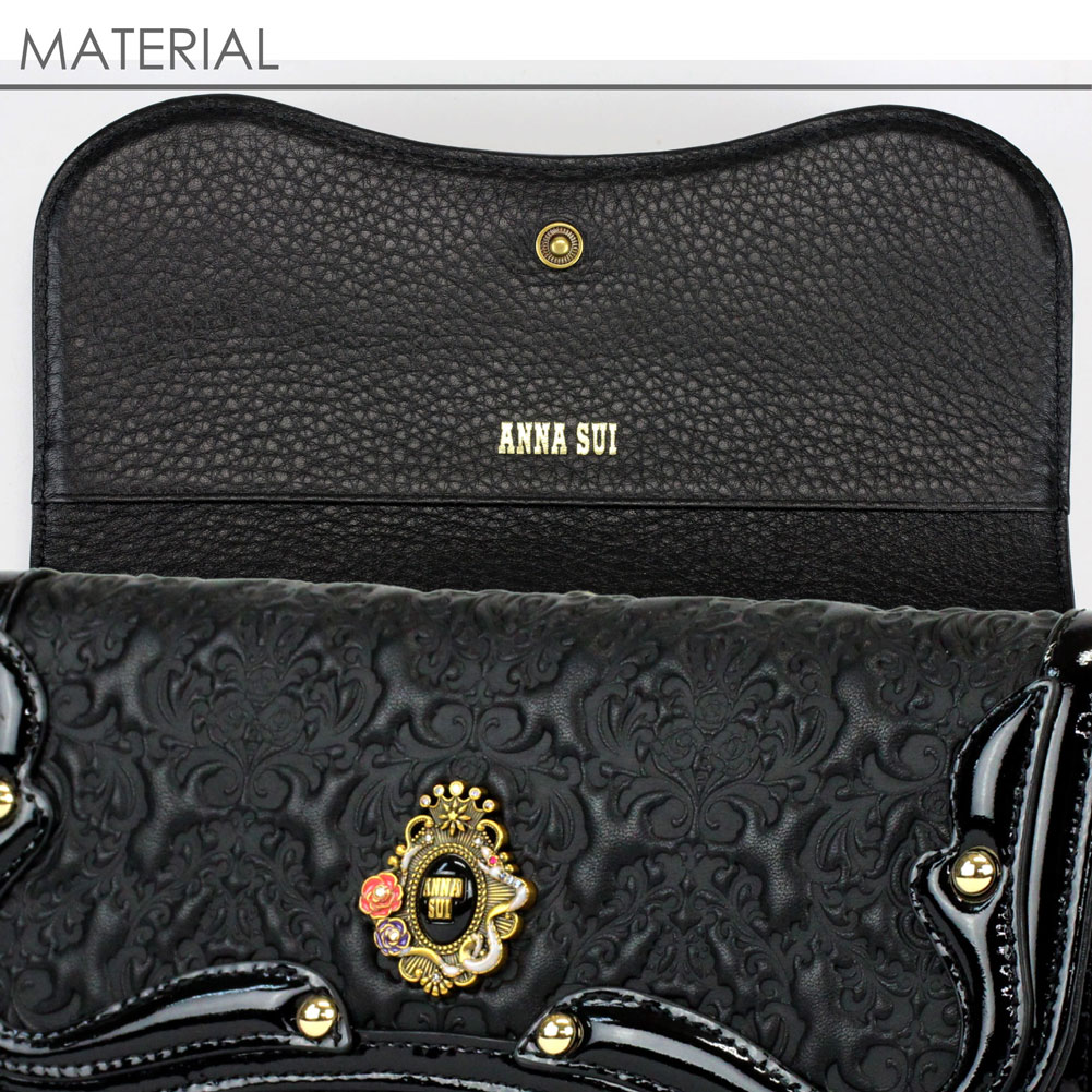 ANNASUI アナスイ がま口長財布 セルパン 牛革 316110