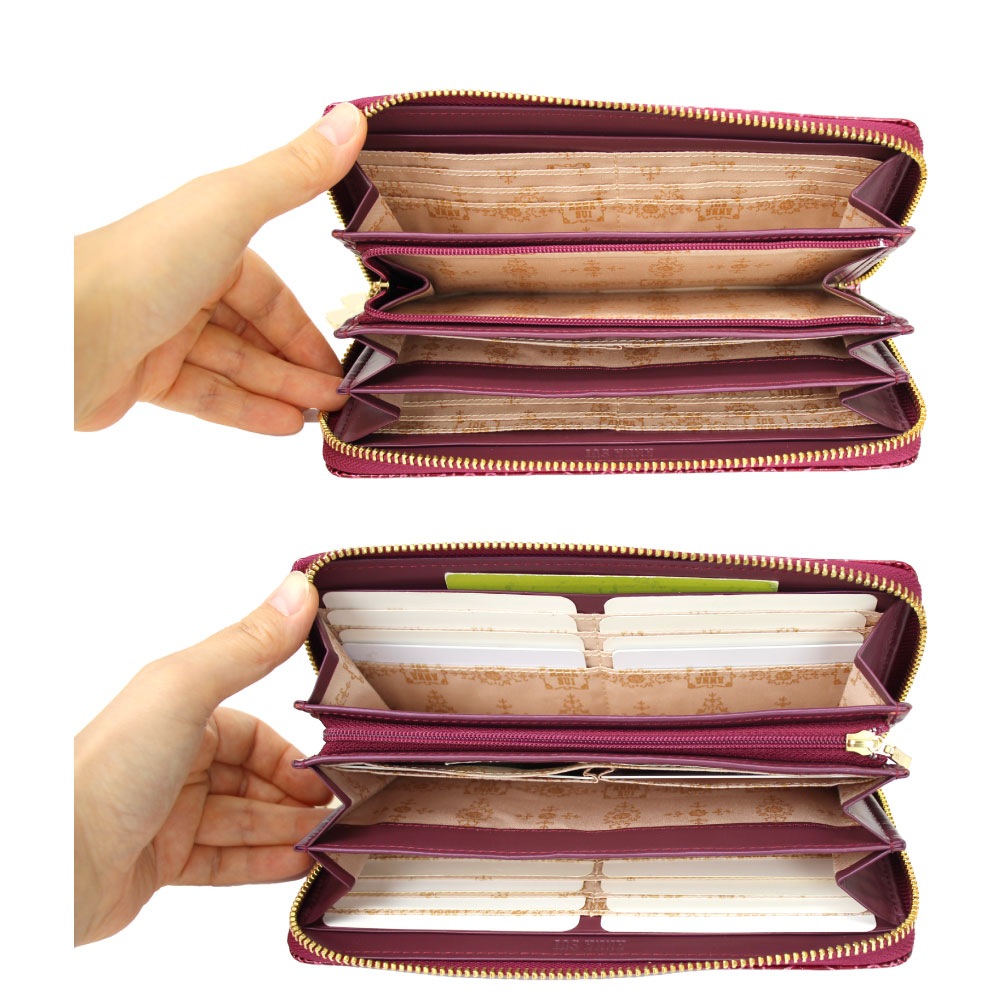 ANNASUI アナスイ ローズハート 長財布 ラウンドファスナー レディース長財布 ロングウォレット ラウンド レディース ブランド エナメル 316914 アンティーク調 正規品