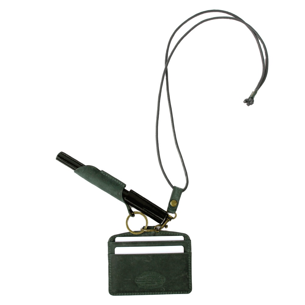 ネームホルダー IDカードホルダー IDケース ストラップ ネックストラップ おしゃれ ブランド 革 本革 レザー メンズ 社員証 Passenger Message パッセンジャーメッセージ 952-pm-3bg207