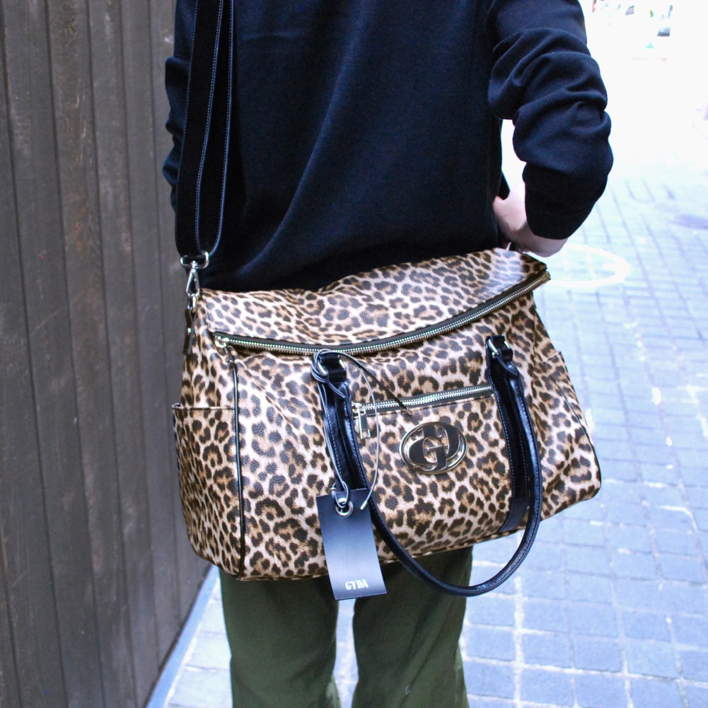 GYDA ジェイダ ボストンバッグ レオパード 旅行 2way ショルダー キャリーオン バッグ ファッション レディース 1泊2日 クール かっこいい ブランド 秋冬新作 841-GYB401