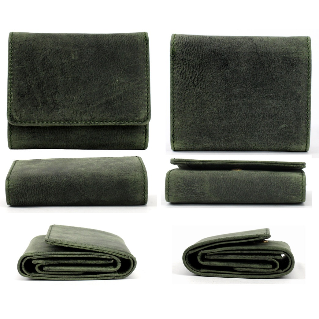 Passenger Message 三つ折り財布 メンズ 本革 コンパクト ブランド おしゃれ グリーン メンズ財布 三つ折り メンズ三つ折り財布 クードゥー 952-pm-1bg204n