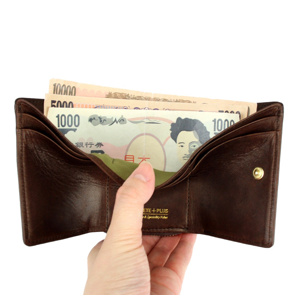 SALE40%OFF COMPLETE PLUS コンプリートプラス 三つ折り財布 小銭入れ ブランド メンズ 本革 レザー 革 使いやすい ホースレザー 927-CP-3E102