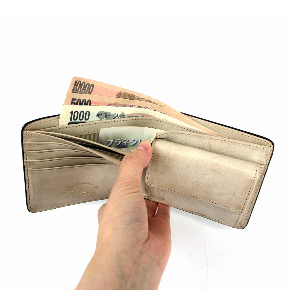 SALE40%OFF Passenger Message パッセンジャーメッセージ 財布 折り財布 二つ折り財布 メンズ ブランド 本革 牛革 革 BOX型小銭入れ アラスカ 952-pm-3bg104