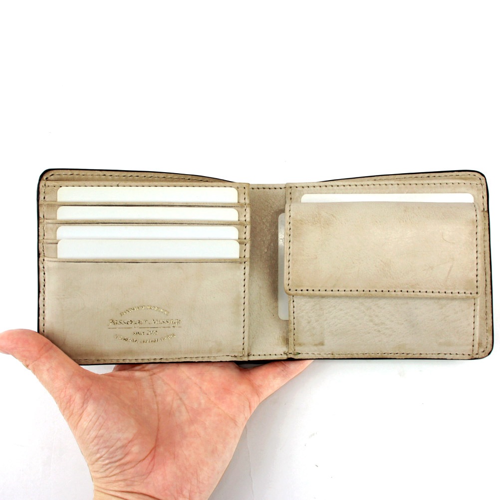 SALE40%OFF Passenger Message パッセンジャーメッセージ 財布 折り財布 二つ折り財布 メンズ ブランド 本革 牛革 革 BOX型小銭入れ アラスカ 952-pm-3bg104