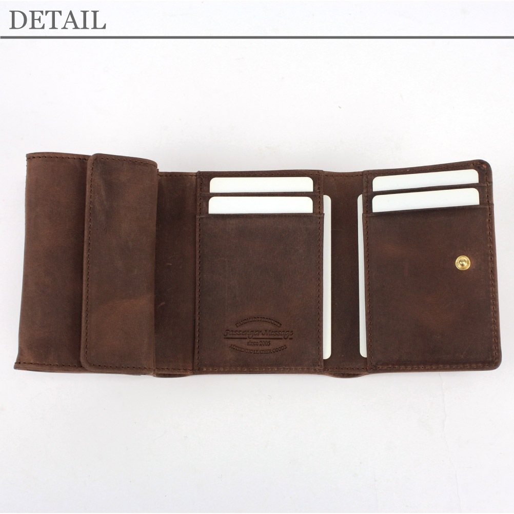 Passenger Message パッセンジャーメッセージ 財布 折り財布 三つ折り財布 メンズ ブランド 本革 レザー 牛革 ニュークラシック 952-pm-3bg205