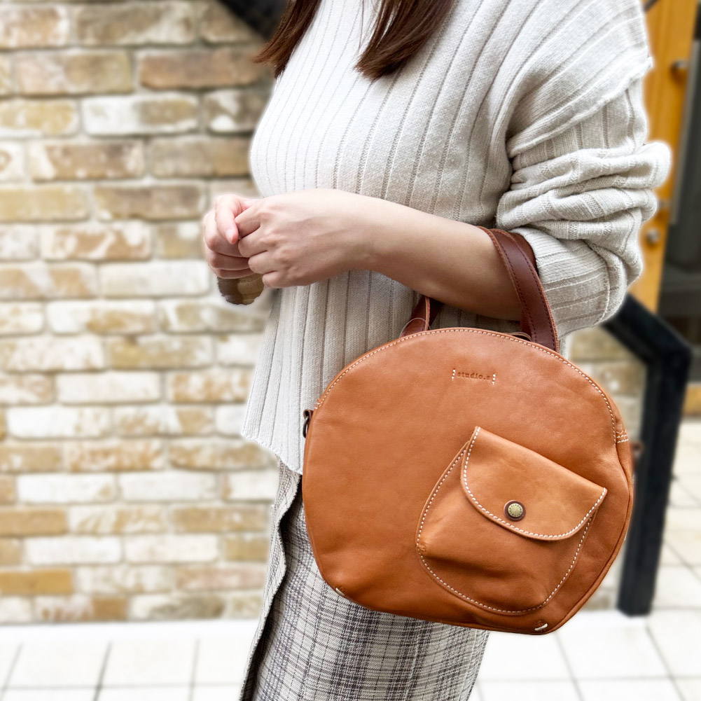 studio.s スタディオエス レディース ショルダーバッグ ハンドバッグ 本革 牛革 オレア オリーブレザー 2WAY 日本製 SS-6AL109N