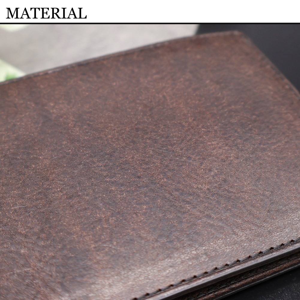Dakota BLACK LABEL ダコタ ブラックレーベル 折り財布 メンズ かっこいい レザー 二つ折 財布 本革 おしゃれ 上品 ブランド 男性 プレゼント 牛革 エイジング ブラウン チョコ セディメント 0622001