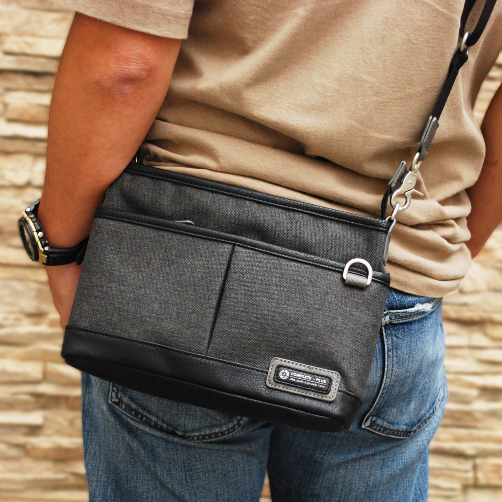 COMPLETE PLUS コンプリートプラス ショルダーバッグ ショルダー メンズ コンパクト ブランド 斜めがけ 大人 軽量 ポリエステル 黒 951-cp-4js202