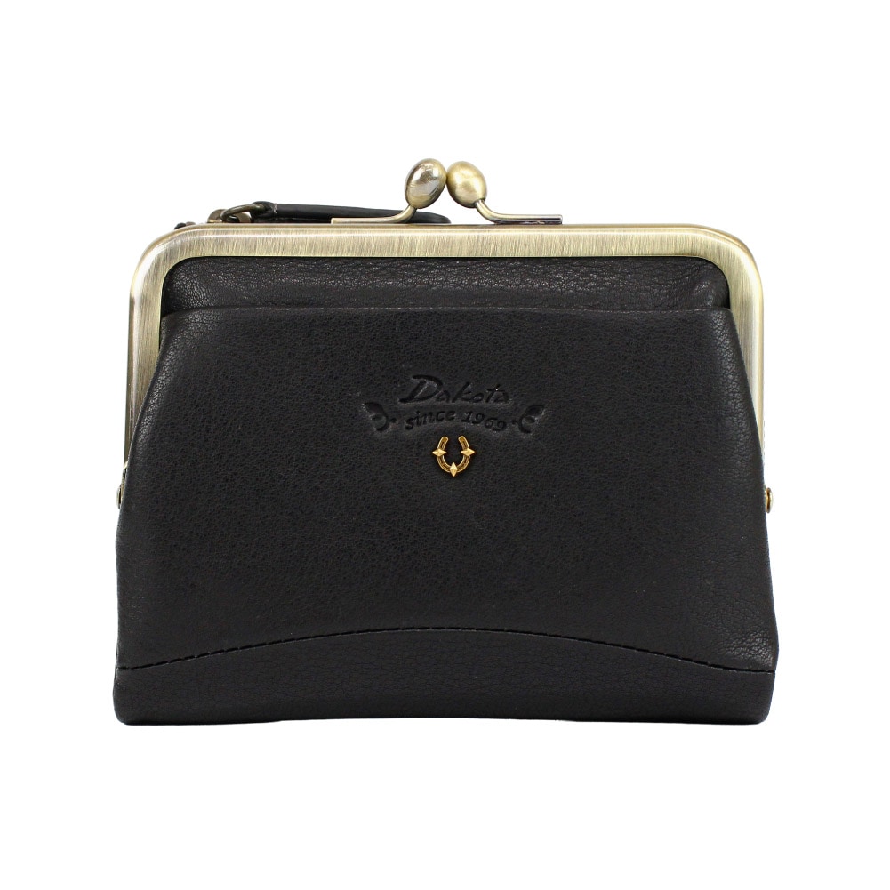 Dakota ダコタ 財布 レディース がま口財布 二つ折り ブランド 黒 黄色