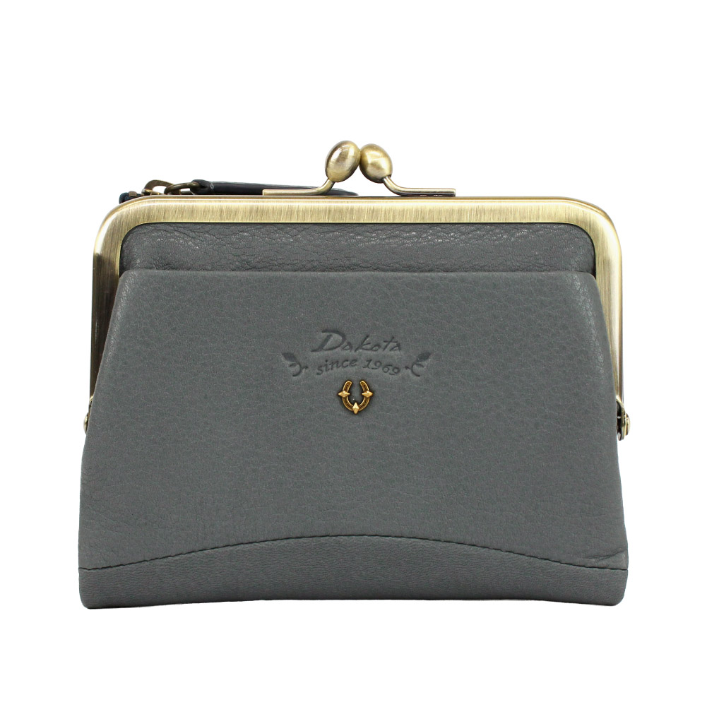 Dakota ダコタ 財布 レディース がま口財布 二つ折り ブランド 黒 黄色