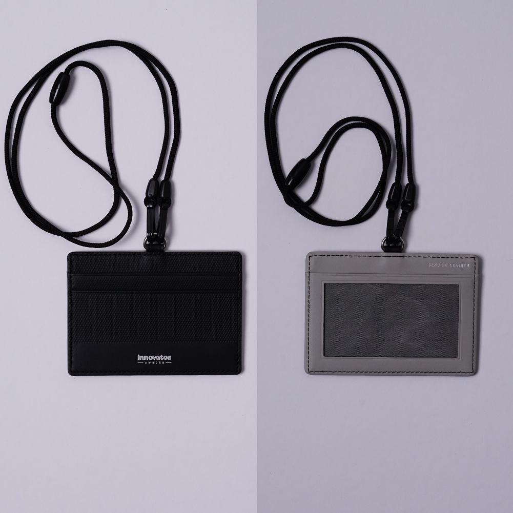 イノベーター innovator パスケース 取り外し可能 ケース 社員証入れ ネックストラップ 首掛け 本革 牛革 イタリアンレザー ブランド メンズ レディース INW17