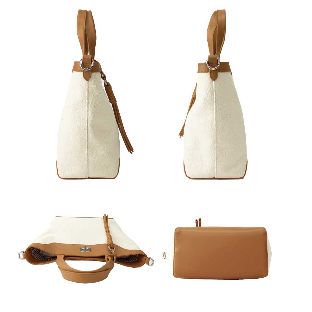 PALIO パリオ ricordo リコルド 帆布ハンドバッグ キャンバス+本革 2wayショルダー pan-005