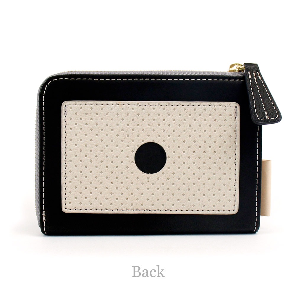 SALE50%OFF studio.s スタディオエス 財布 ミニウォレット ミニ財布 レディース ブランド 本革 馬革 豚革 ヌメ革 ドット柄 コンパクト L字ファスナー 941-ss-21r102