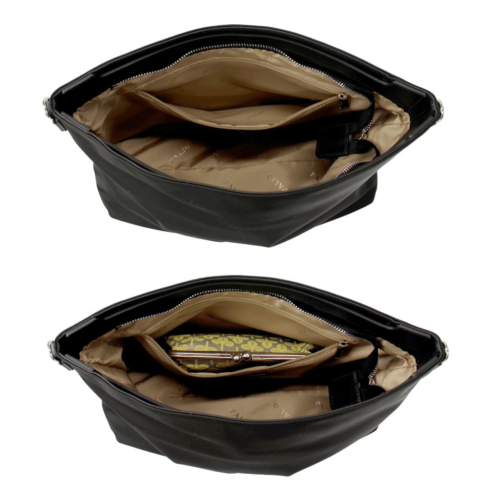 PALIO Feliy 強撥水ナイロン+本革トートバッグ&ショルダーバッグ 2way pan-004