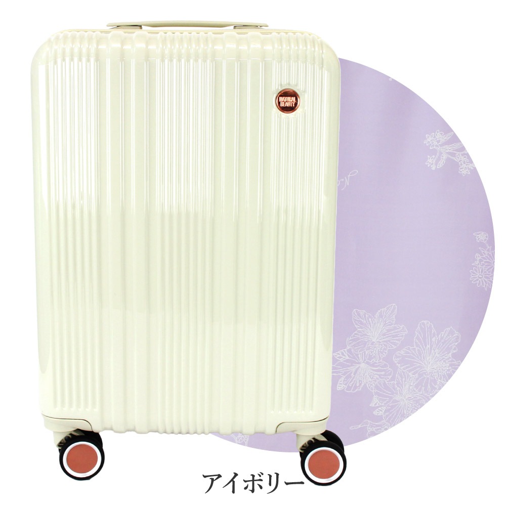 スーツケース 2泊3日 女性 キャリーバッグ 機内持ち込みサイズ キャリーケース sサイズ tsa NATURAL BEAUTY ナチュラルビューティー 1泊 2泊 拡張 40L 71200