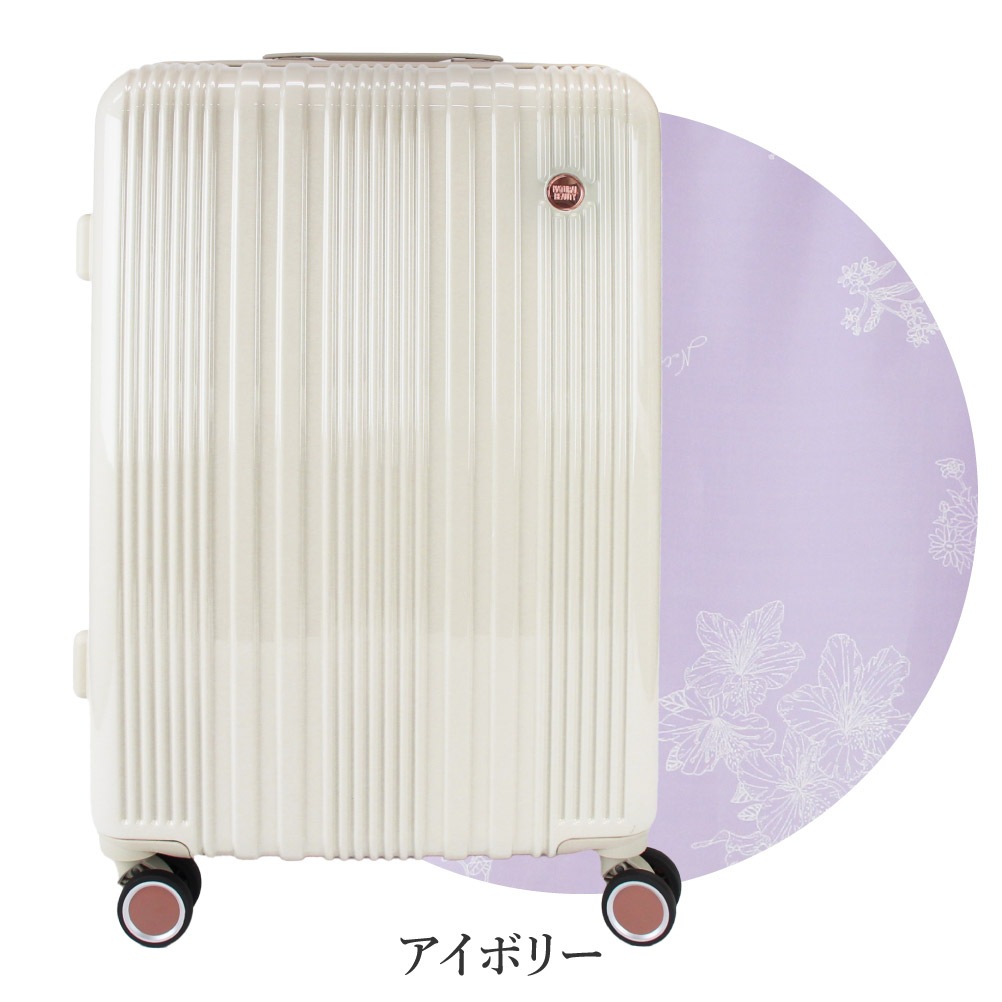 ノベルティ付 スーツケース 3泊 4泊 5泊 6泊 キャリーケース 拡張 l 軽量 NATURAL BEAUTY ナチュラルビューティー 可愛いスーツケース 女性 tsaロック 60l 71201