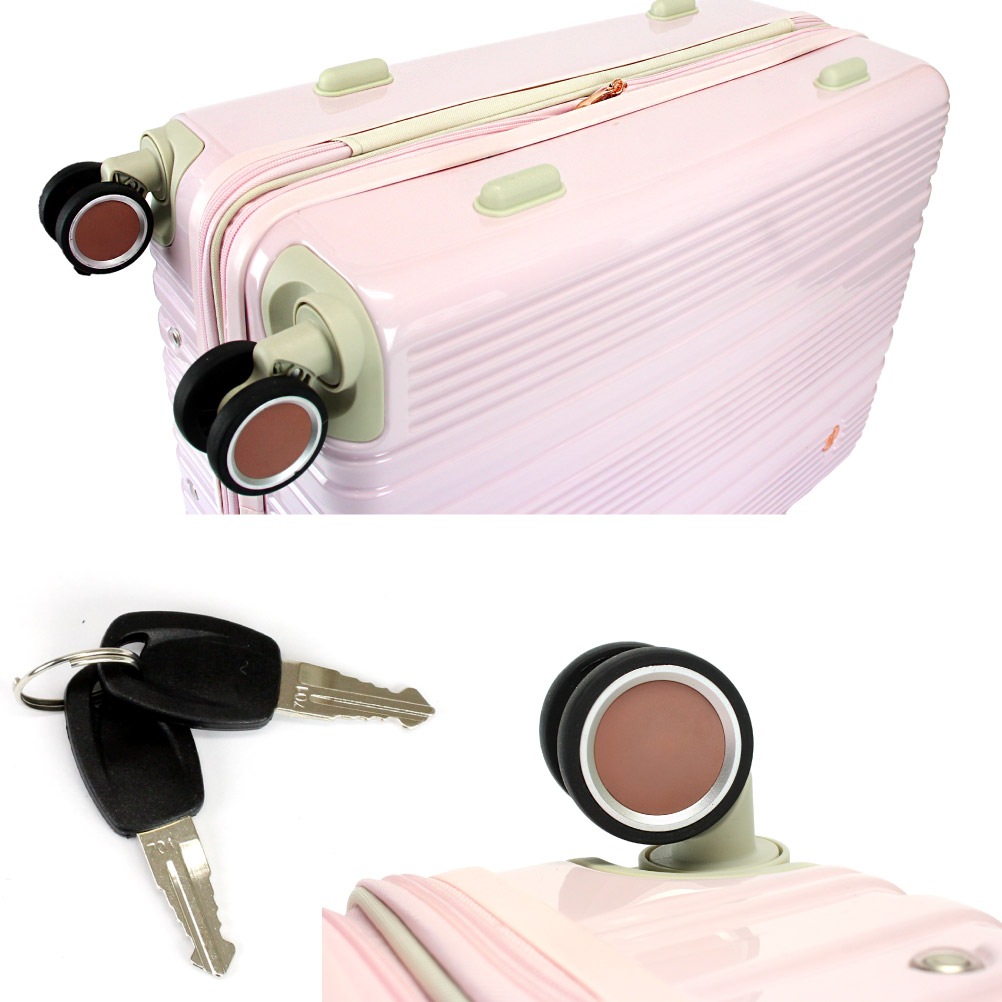 ノベルティ付 スーツケース 3泊 4泊 5泊 6泊 キャリーケース 拡張 l 軽量 NATURAL BEAUTY ナチュラルビューティー 可愛いスーツケース 女性 tsaロック 60l 71201