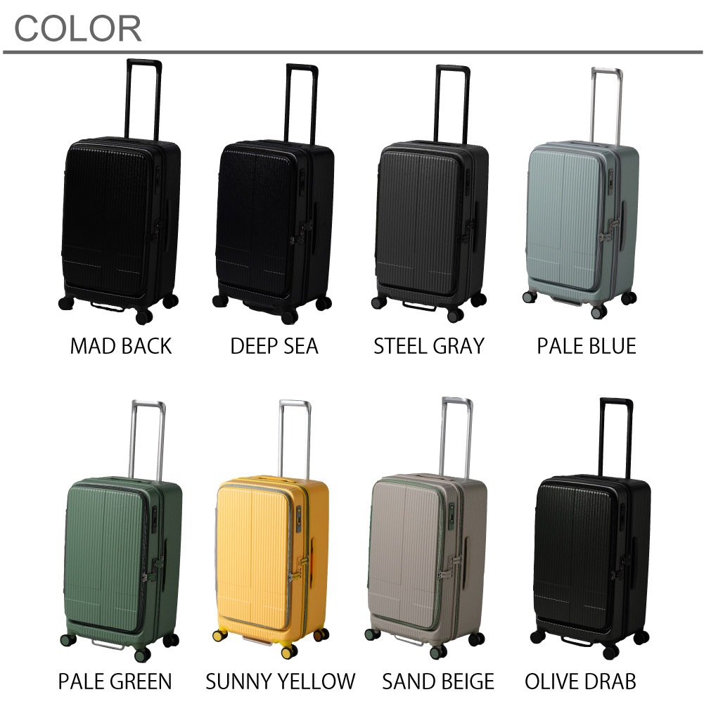 イノベーター スーツケース innovator 75L ファスナータイプ TSAロック搭載inv650DOR 6泊 7泊 大容量 ハードケース 【8月20日から順次発送】