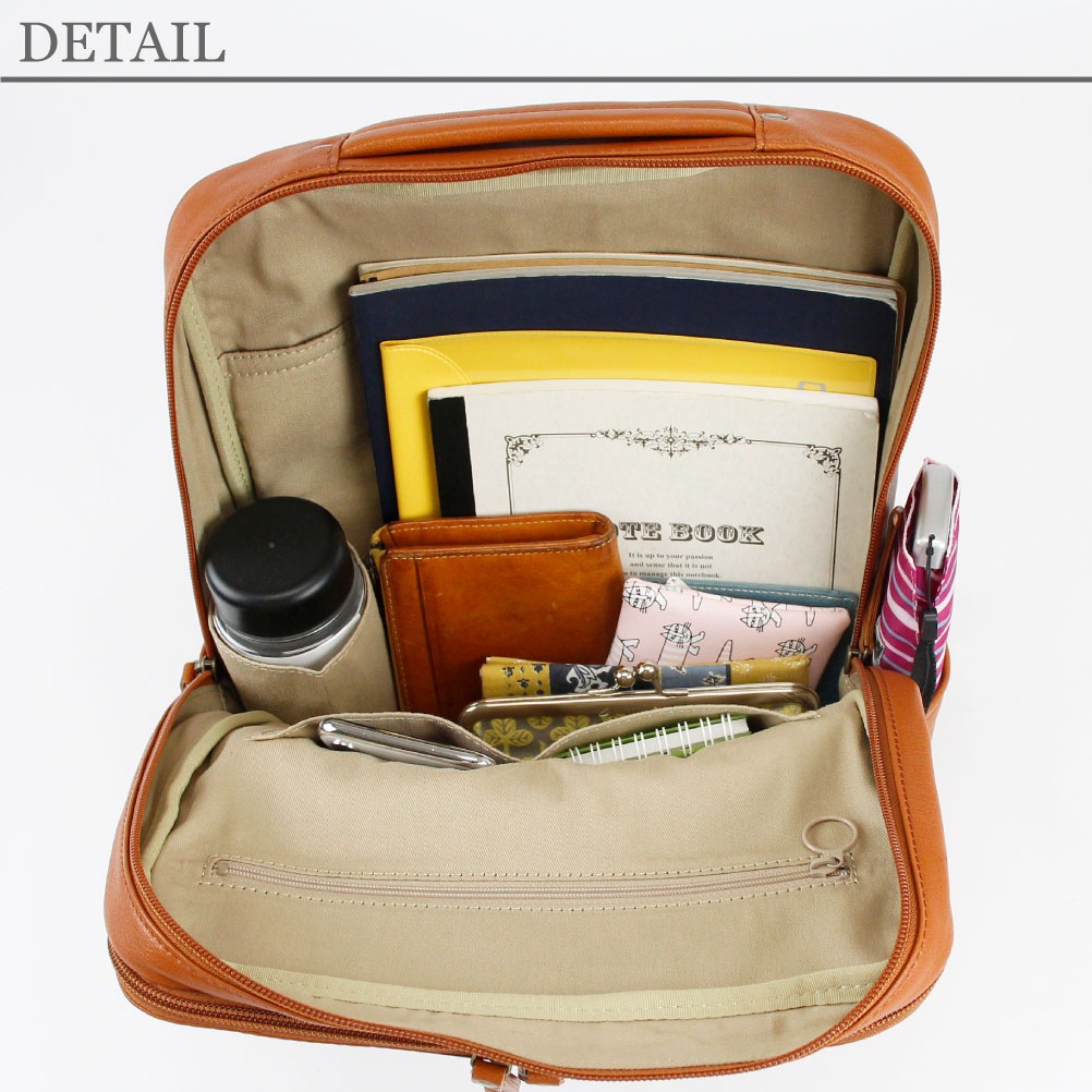 Dakota ダコタ ビジネスリュック レディース バックパック 通勤 ブランド 山羊革 ゴートレザー 丈夫 本革 革 PC スリーブポケット A4 ファレル 1034245