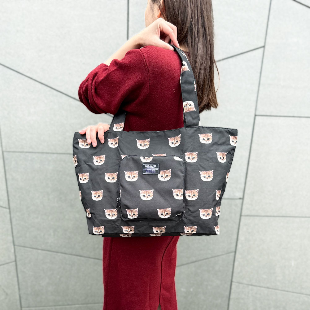 ポール&ジョー PAUL&JOE ボストンバッグ トートバッグ 折り畳み ヌネット 猫 花 バッグ レディース ショッピングバッグ トラベル 旅行 軽量 修学旅行 女子