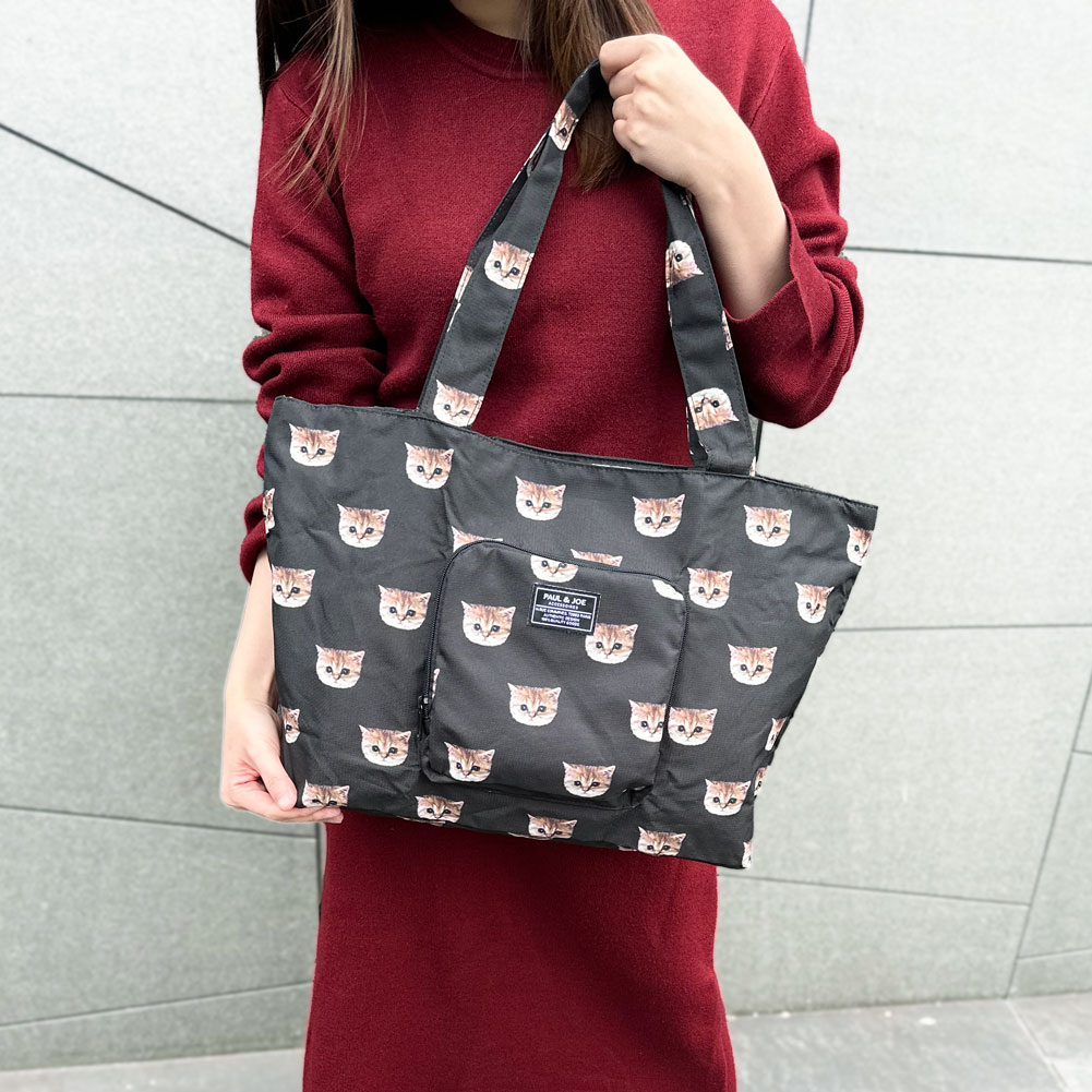 ポール&ジョー PAUL&JOE ボストンバッグ トートバッグ 折り畳み ヌネット 猫 花 バッグ レディース ショッピングバッグ トラベル 旅行 軽量 修学旅行 女子
