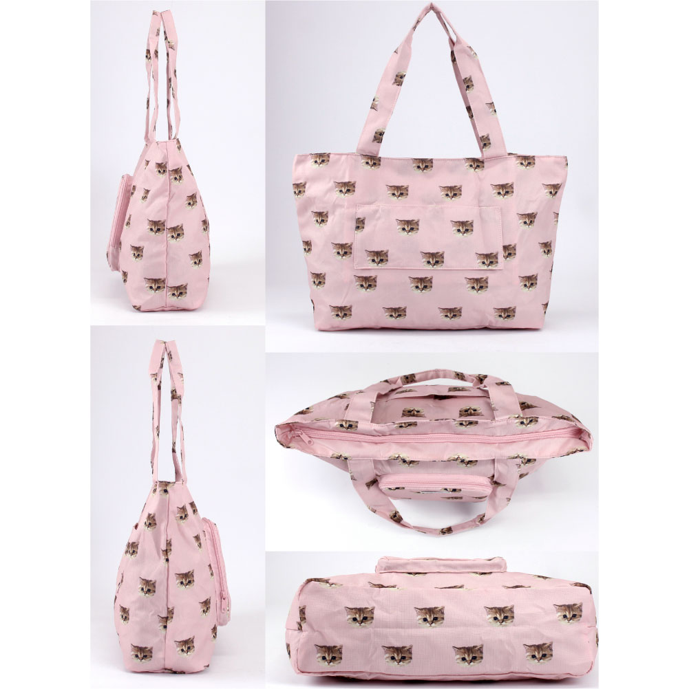 ポール&ジョー PAUL&JOE ボストンバッグ トートバッグ 折り畳み ヌネット 猫 花 バッグ レディース ショッピングバッグ トラベル 旅行 軽量 修学旅行 女子