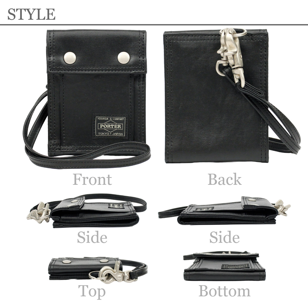 ポーター フリースタイル ウォレット 707-07176 吉田カバン PORTER FREE STYLE 二つ折り財布 折財布 メンズ
