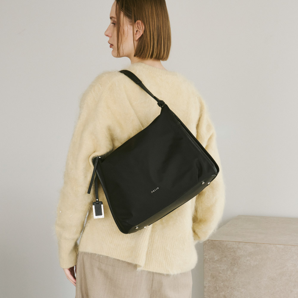 PALIO cartella leggero 2wayバッグ ハンドバッグ 本革+強撥水ナイロン PAN-001