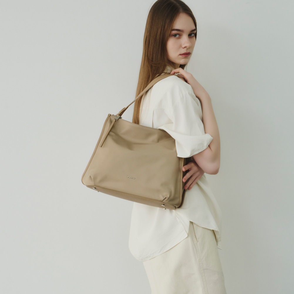 PALIO cartella leggero 2wayバッグ ハンドバッグ 本革+強撥水ナイロン PAN-001