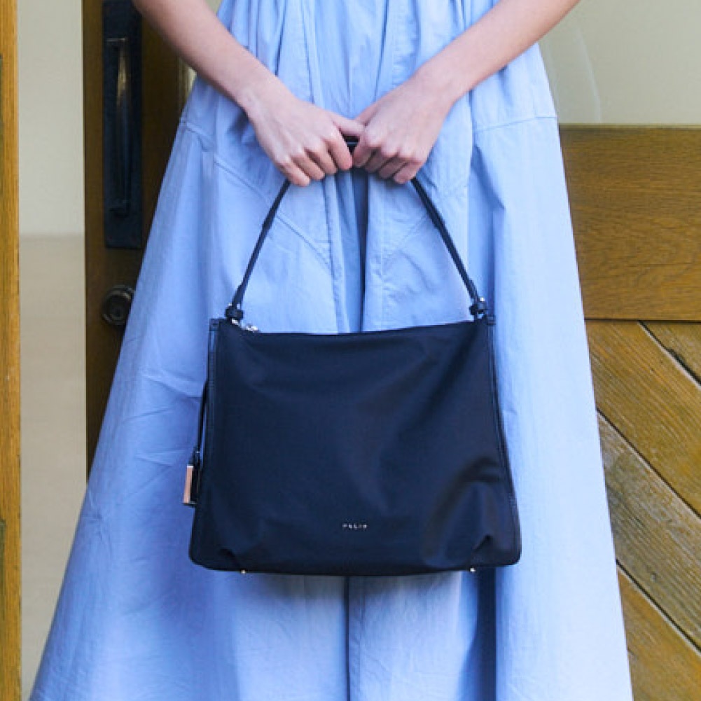 PALIO cartella leggero 2wayバッグ ハンドバッグ 本革+強撥水ナイロン PAN-001