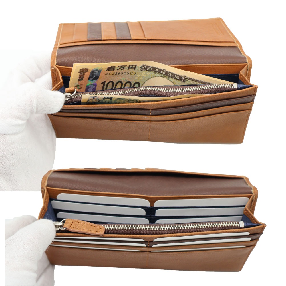 COMPLETE PLUS 財布 長財布 メンズ ブランド 神戸レザー 長財布 牛革 本革 革 使いやすい 上品 型押し
