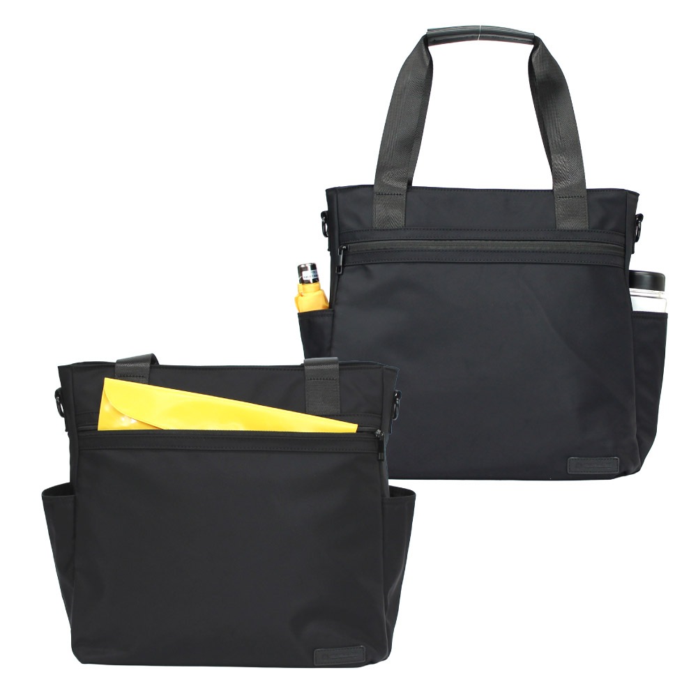 COMPLETE PLUS コンプリートプラス トートバッグ メンズ 撥水ナイロン ブラック 黒 ビジネス 通勤 旅行 出張 A4 ショルダー ブランド リアン 951-cp-26js105