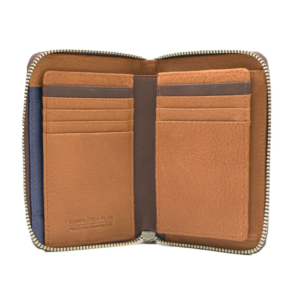 COMPLETE PLUS ラウンドファスナー二つ折り財布 神戸牛レザー 927-CP-4E103