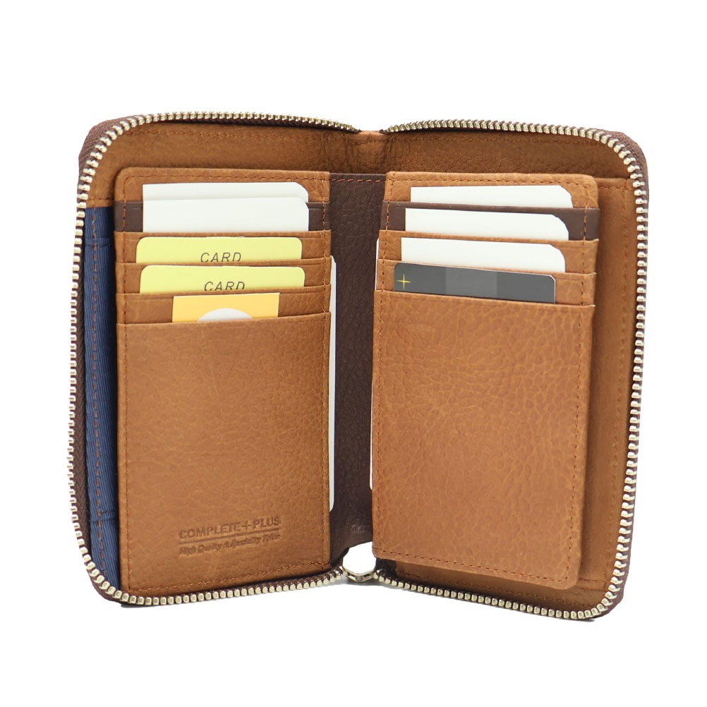 COMPLETE PLUS ラウンドファスナー二つ折り財布 神戸牛レザー 927-CP-4E103