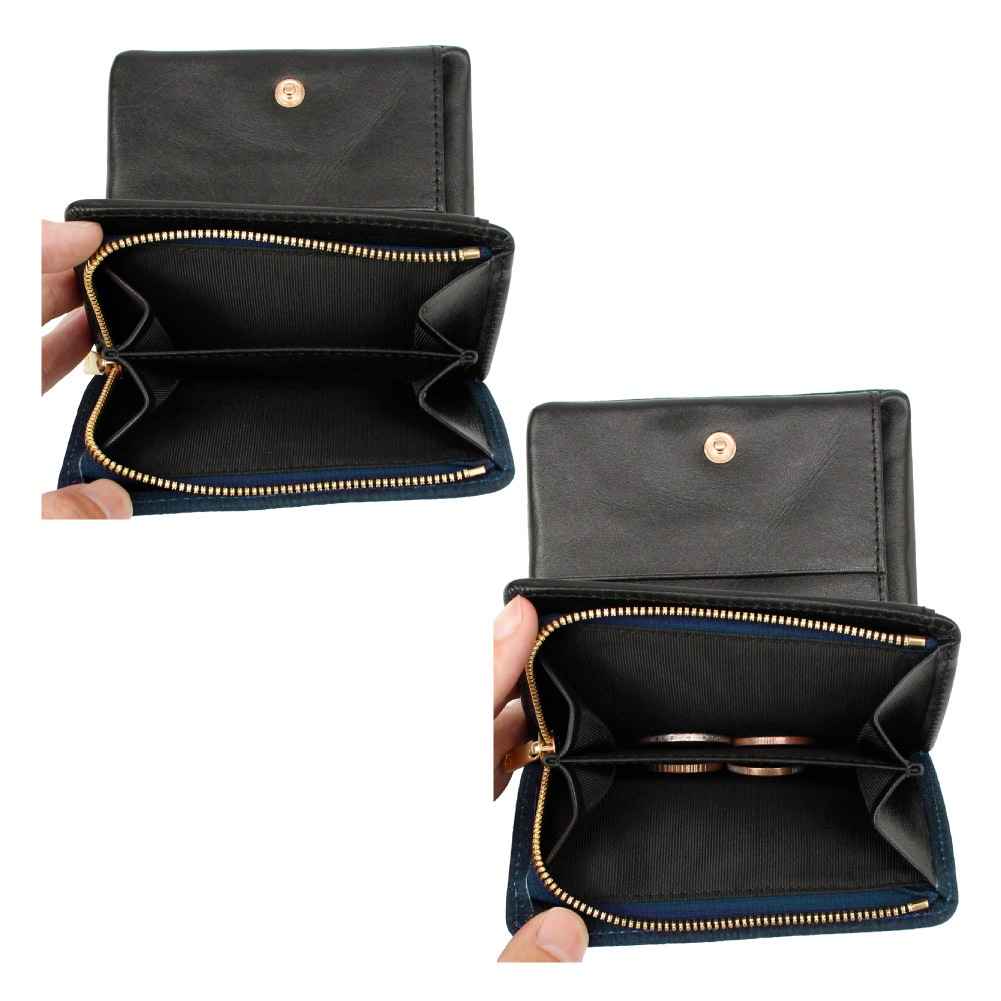 【ノベルティ プレゼント】BAGGY PORT バキーポート 折り財布 メンズ ヌバックレザー 藍染めヌバックレザー ブランド ZYS492