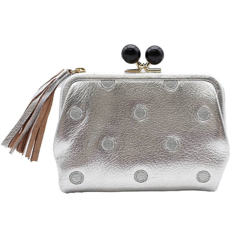 perche ペルケ がま口財布 二つ折り レディース ブランド 本革 牛革