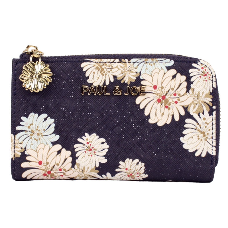 キーケース レディース 花 PAUL&JOE ACCESSOIRES ポール&ドジョー アクセソワ クリザンテーム カード入れ スマートキー 鍵入れ リニューアル版 pja-w975