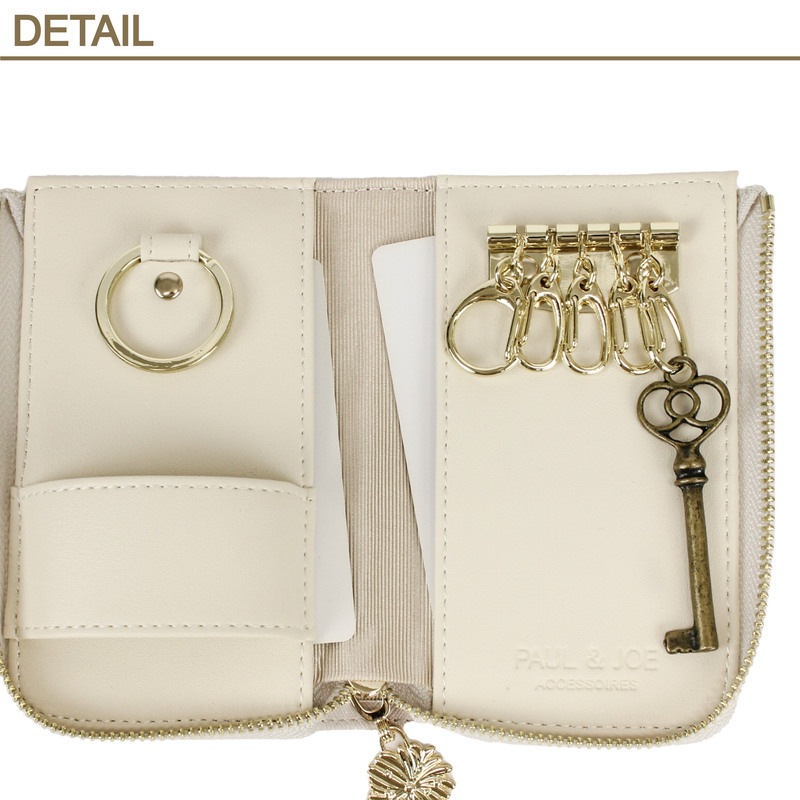 キーケース レディース 花 PAUL&JOE ACCESSOIRES ポール&ドジョー アクセソワ クリザンテーム カード入れ スマートキー 鍵入れ リニューアル版 pja-w975