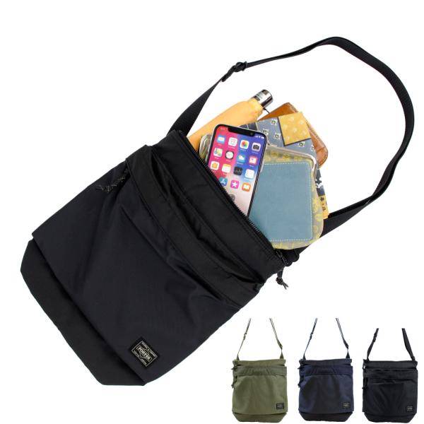 ポーター フォース ショルダーバッグ 855-05901 PORTER FORCE バッグ メンズ ブランド ラウンド ミニショルダー b5 斜めがけ 日本製 使いやすい 撥水