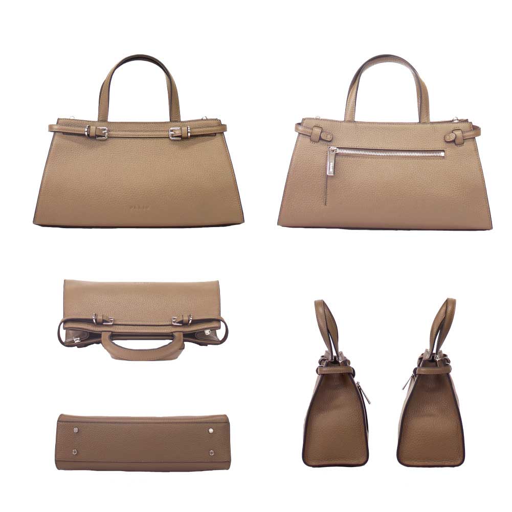 PALIO fortuna ショルダーバッグ ハンドバッグ ベルトモチーフ 2WAY 本革 935-pa-243 LWGゴールド認定