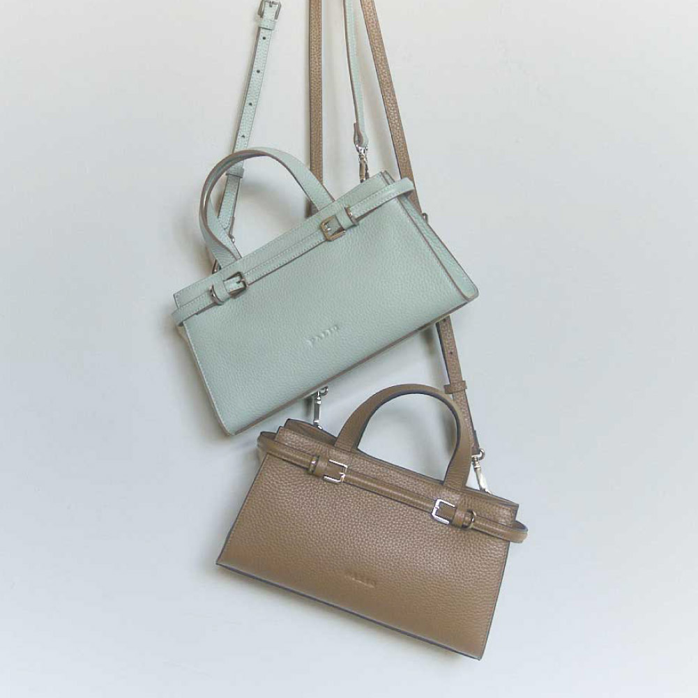 PALIO fortuna ショルダーバッグ ハンドバッグ ベルトモチーフ 2WAY 本革 935-pa-243 LWGゴールド認定