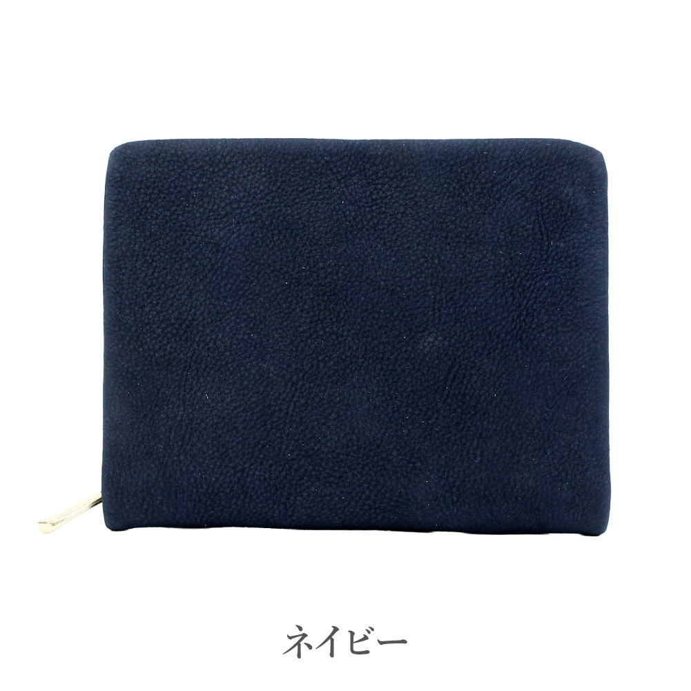 【ノベルティ プレゼント】BAGGY PORT バキーポート 折り財布 メンズ ヌバックレザー 二つ折り財布 財布 藍染めヌバックレザー ブランド ZYS491