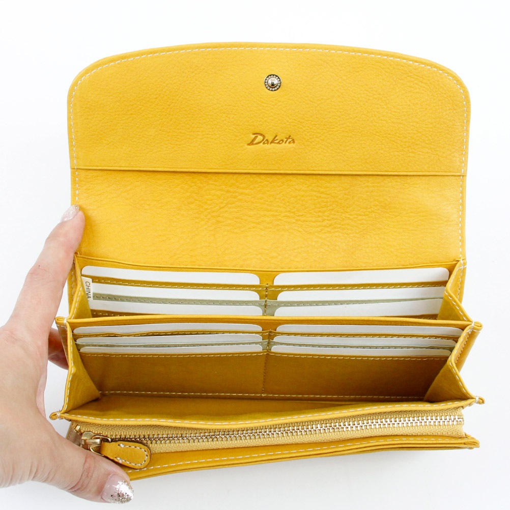 Dakota ダコタ 長財布 イデーア 小銭入れ付き長財布 0030181 レディース 財布 かぶせ 本革 レザー SDGs ゼオライト鞣し ギフト