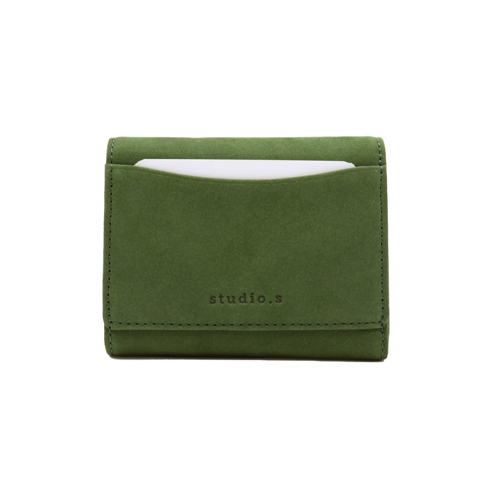 studio.s スタディオエス 三つ折り財布 レディース レザー ミニ財布 本革 上質レザー 使いやすい財布 モス 953-ss-5l103