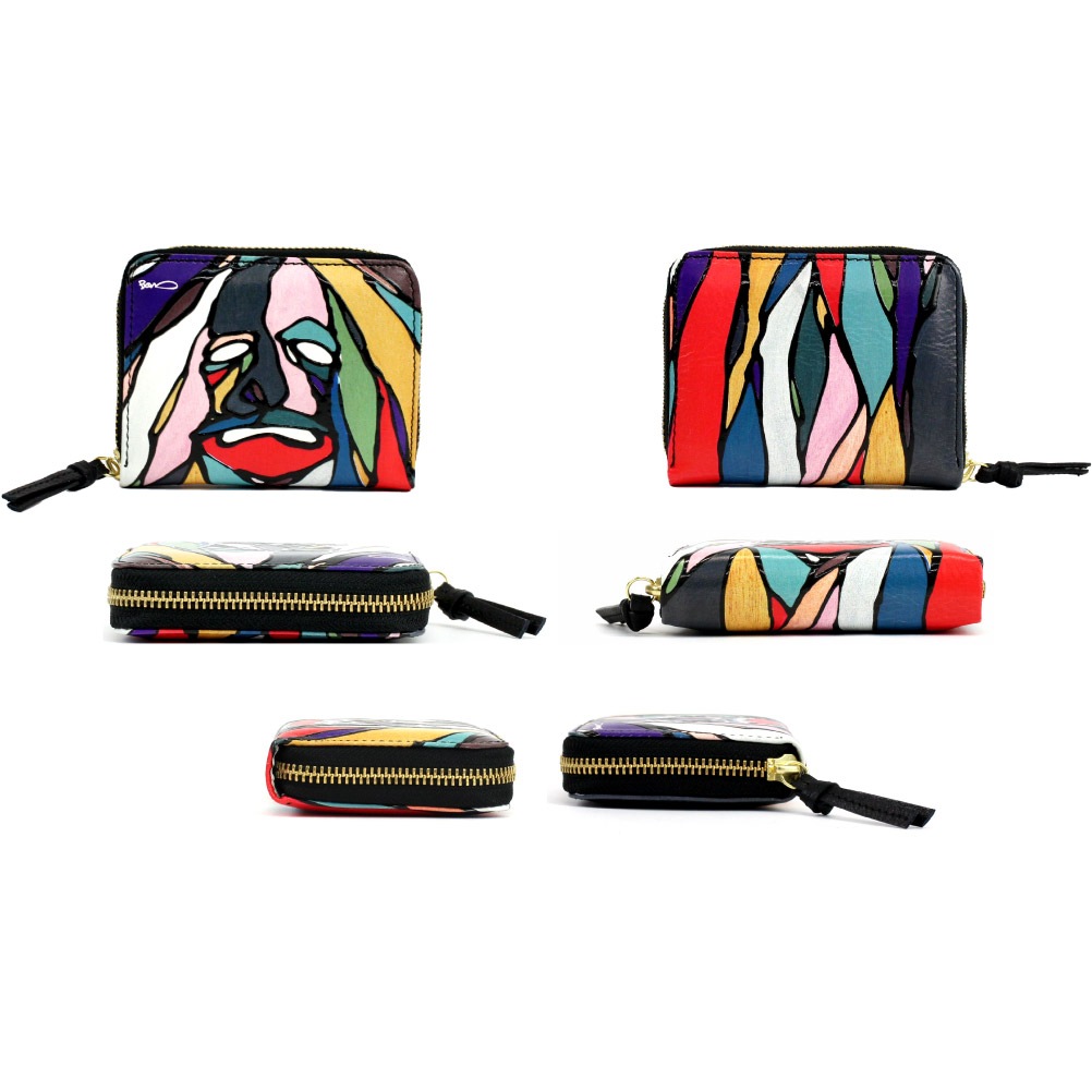 perche ペルケ 富永ボンド コラボ 折り財布 財布 レディース じゃばら ランド レザー 本革 牛革 おしゃれ 人と被らない 08-06-04050