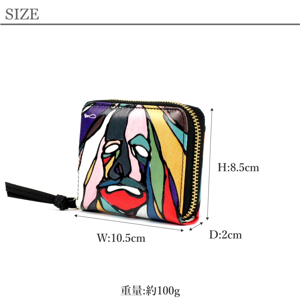 perche ペルケ 富永ボンド コラボ 折り財布 財布 レディース じゃばら ランド レザー 本革 牛革 おしゃれ 人と被らない 08-06-04050