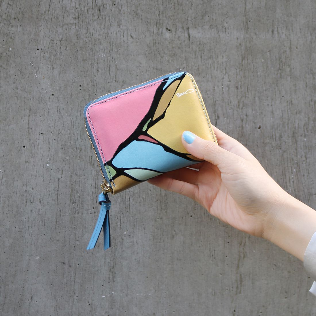 perche ペルケ 富永ボンド コラボ 折り財布 財布 レディース じゃばら ランド レザー 本革 牛革 おしゃれ 人と被らない 08-06-04050