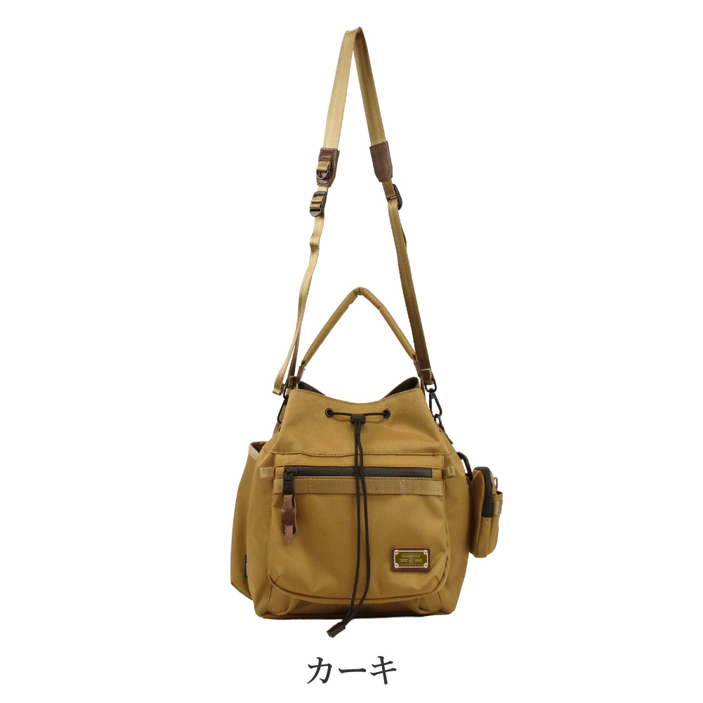 AS2OV アッソブ ショルダーバッグ 巾着ショルダー 斜め掛け メンズ レディース ナイロン コーデュラドビー CORDURA DOBBY 305D 061423
